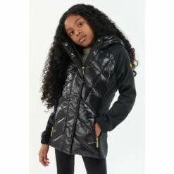 Barbour International Barbour®International Girls Black Cobra Quilted Sweat Jacket -Barbour International Shop unnamed file 1017