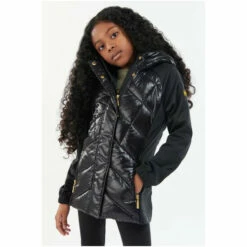 Barbour International Barbour®International Girls Black Cobra Quilted Sweat Jacket -Barbour International Shop unnamed file 1019