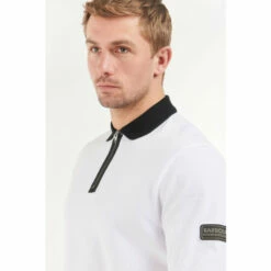 Barbour International Barbour® International Volt Zip White Polo Shirt -Barbour International Shop unnamed file 1163