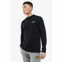 Barbour International Barbour® International Black Circuit Long Sleeve Polo