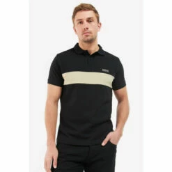 Barbour International Barbour® International Block Stripe Polo Shirt Grey