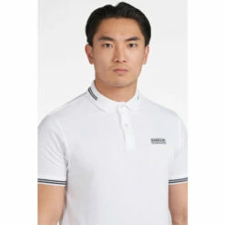 Barbour International Barbour® International Essential Tipped White Polo Shirt -Barbour International Shop unnamed file 1253