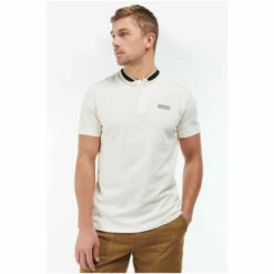 Barbour International Barbour® International Line Sports Collar Polo Shirt White -Barbour International Shop unnamed file 1348