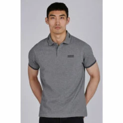 Barbour International Barbour® International Grey Essential Tipped Polo Shirt -Barbour International Shop unnamed file 1353