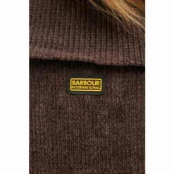Barbour International Chenille Zip Neck Romana Brown Jumper -Barbour International Shop unnamed file 1451