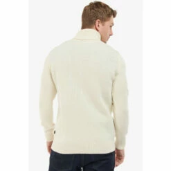 Barbour International Barbour® White Shawl Neck Knit Jumper 3 Barbour International Barbour® White Shawl Neck Knit Jumper -Barbour International Shop unnamed file 1465