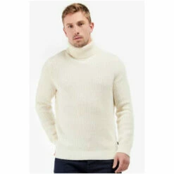 Barbour International Barbour® White Roll Neck Knit Jumper 5 Barbour International Barbour® White Roll Neck Knit Jumper -Barbour International Shop unnamed file 1473