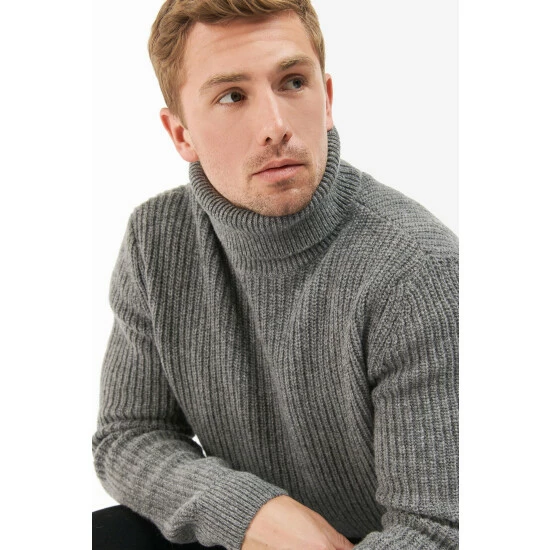 unnamed-file-1476.jpg Barbour International Barbour® International Grey Roll Neck Knit Sweatshirt -Barbour International Shop unnamed file 1476