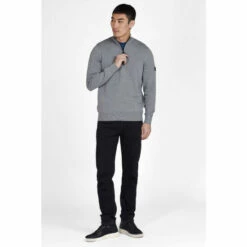 Barbour International Barbour® International Grey Cotton Half Zip Knit Sweater 4 Barbour International Barbour® International Grey Cotton Half Zip Knit Sweater -Barbour International Shop unnamed file 1514