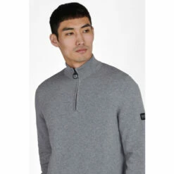 Barbour International Barbour® International Grey Cotton Half Zip Knit Sweater 5 Barbour International Barbour® International Grey Cotton Half Zip Knit Sweater -Barbour International Shop unnamed file 1515