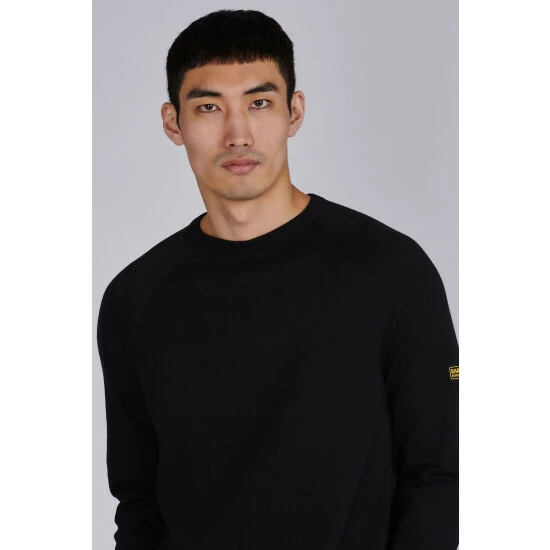 unnamed-file-1539.jpg Barbour International Barbour® International Cotton Crew Knit Black Jumper -Barbour International Shop unnamed file 1539