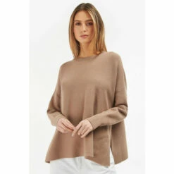 Barbour International Barbour® International Fine Knit Relaxed Fit Boa Jumper Beige