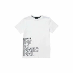 Barbour International Barbour® International Boys Outline Logo White T-Shirt -Barbour International Shop unnamed file 1688