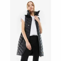 Barbour International Barbour® International Lightweight Quilted Longline Cayman Gilet Pink -Barbour International Shop unnamed file 1733