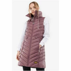 Barbour International Barbour® International Lightweight Quilted Longline Cayman Gilet Pink -Barbour International Shop unnamed file 1739