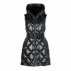 Barbour International Barbour® International Platinum Diamond Quilt Longline Belted Rhodium Black Gilet -Barbour International Shop unnamed file 1787