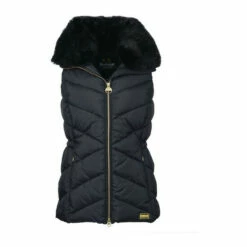 Barbour International Fur Trim Santa Black Gilet -Barbour International Shop unnamed file 1830