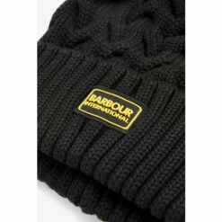 Barbour International Barbour® International Black Drift Cable Beanie Hat -Barbour International Shop unnamed file 1907