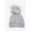 Barbour International Barbour® International Sparkle Knitted Beanie With Pom Grey