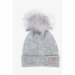 Barbour International Barbour® International Sparkle Knitted Beanie With Pom Grey
