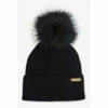 Barbour International Barbour® International Girls Mallory Black Pom Beanie