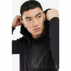 Barbour International Barbour® International Black Racer Quilted Hybrid Hoodie -Barbour International Shop unnamed file 2044