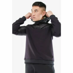 Barbour International Barbour® International Jaxon Black Quilted Hybrid Sweatshirt