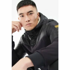 Barbour International Barbour® International Jaxon Black Quilted Hybrid Sweatshirt -Barbour International Shop unnamed file 2054