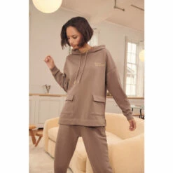 Barbour International Bahia Pocket Beige Hoodie