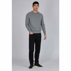 Barbour International Barbour® International Grey Cotton Crew Neck Sweater -Barbour International Shop unnamed file 2087