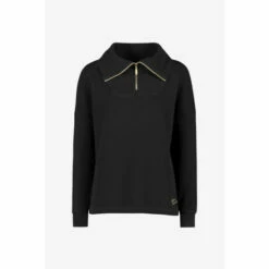 Barbour International Barbour® International Zip Neck Rafaela Sweatshirt Black -Barbour International Shop unnamed file 2105