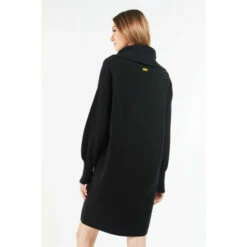 Barbour International Zip Neck Volante Black Jumper Dress -Barbour International Shop unnamed file 2163