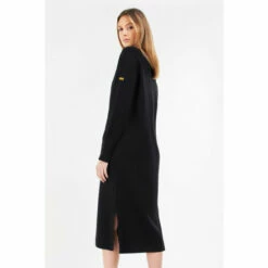 Barbour International Barbour® International V-Neck Knitted Midi Boa Jumper Dress Black -Barbour International Shop unnamed file 2170