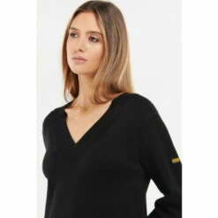 Barbour International Barbour® International V-Neck Knitted Midi Boa Jumper Dress Black -Barbour International Shop unnamed file 2172