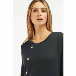 Barbour International Barbour® International Stretch Button Detail Santa Rosa Black Midi Dress -Barbour International Shop unnamed file 2194