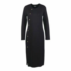 Barbour International Barbour® International Stretch Button Detail Santa Rosa Black Midi Dress -Barbour International Shop unnamed file 2196