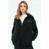 Barbour International Teddy Fur Monaco Zip Through Black Fleece