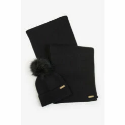 Barbour International Barbour® International Mallory Beanie And Scarf Black Gift Set