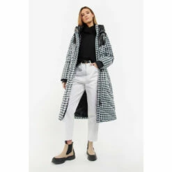 Barbour International Barbour® International Northumberland Platinum Black Check Maxi Padded Coat -Barbour International Shop unnamed file 2450