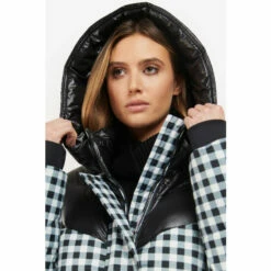 Barbour International Barbour® International Northumberland Platinum Black Check Maxi Padded Coat -Barbour International Shop unnamed file 2451
