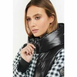 Barbour International Barbour® International Northumberland Platinum Black Check Maxi Padded Coat -Barbour International Shop unnamed file 2453