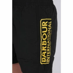 Barbour International Barbour® International Black Large Logo Swim Shorts -Barbour International Shop unnamed file 2462