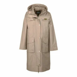 Barbour International Padded Longline Belted Trackline Beige Jacket -Barbour International Shop unnamed file 51