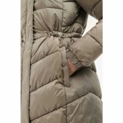 Barbour International Barbour® International Padded Fur Trim Cinched Waist Bahia Jacket Beige -Barbour International Shop unnamed file 575