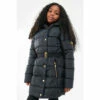 Barbour International Barbour® International Girls Track Line Quilted Jacket Black