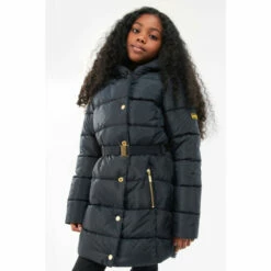 Barbour International Barbour® International Girls Track Line Quilted Jacket Black