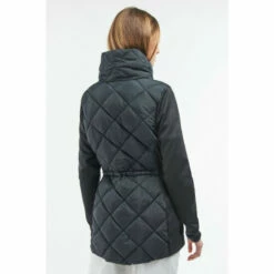 Barbour International Diamond Quilt San Jorge Hybrid Padded Black Jacket -Barbour International Shop unnamed file 955