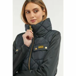 Barbour International Diamond Quilt San Jorge Hybrid Padded Black Jacket -Barbour International Shop unnamed file 957